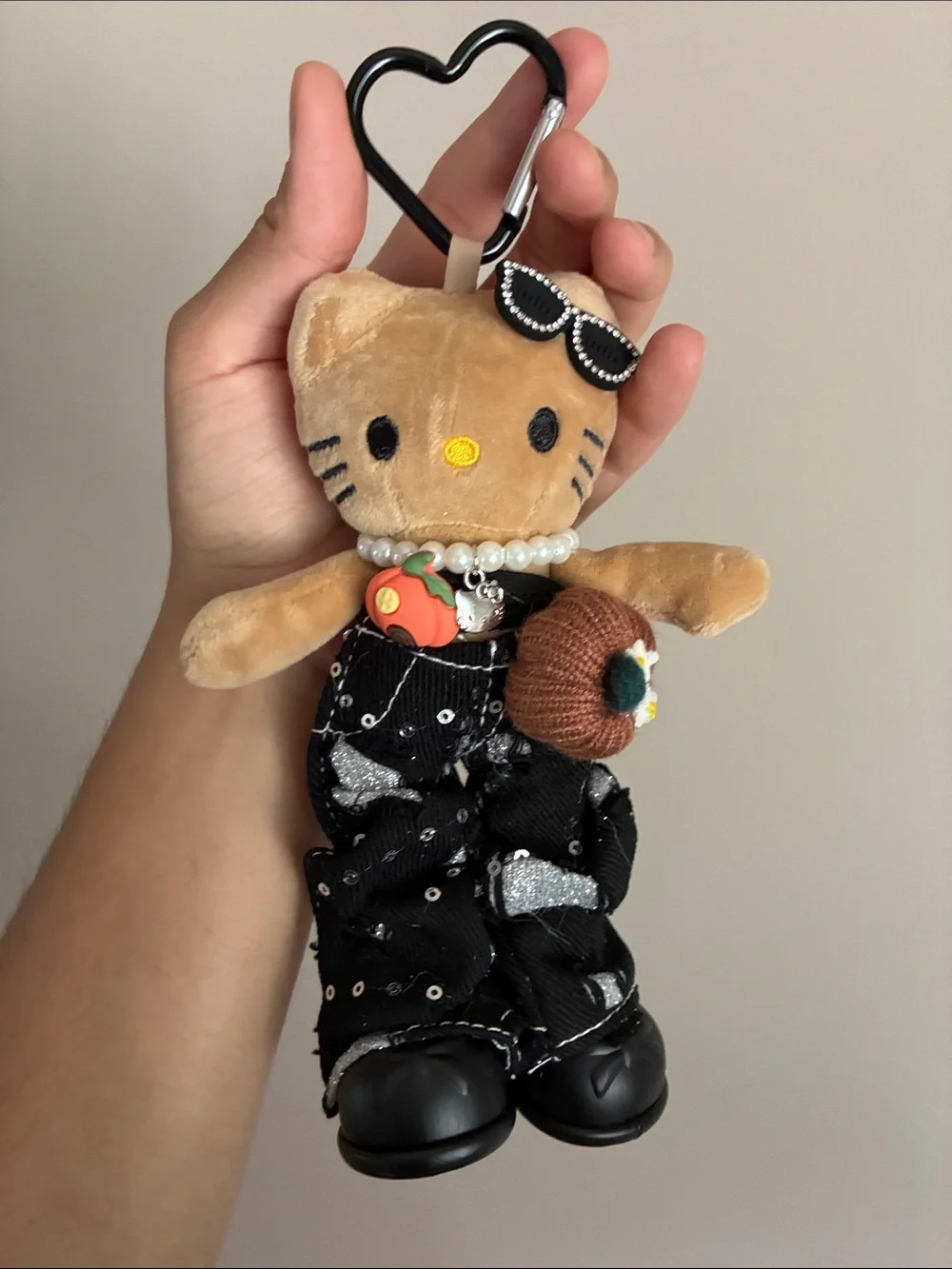 Plush Hello Kitty Fall Themed Keychain Bag Charm